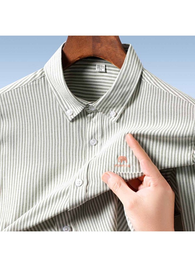 Fomoce 2024 Summer Easy-care Breathable Relaxed Fit Men's Short-sleeve Shirt - Image 3
