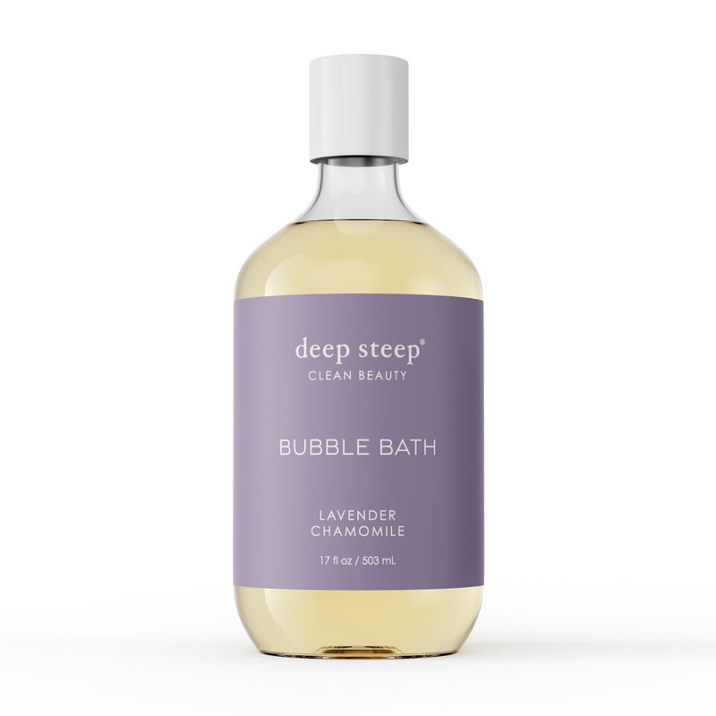 Deep Steep Bubble Bath, Lavender Chamomile 17 oz â€“ Hypoallergenic, Clinically Tested Soothing Soak with Shea Butter & Argan Oil â€“ Sulfate-Free - Image 1