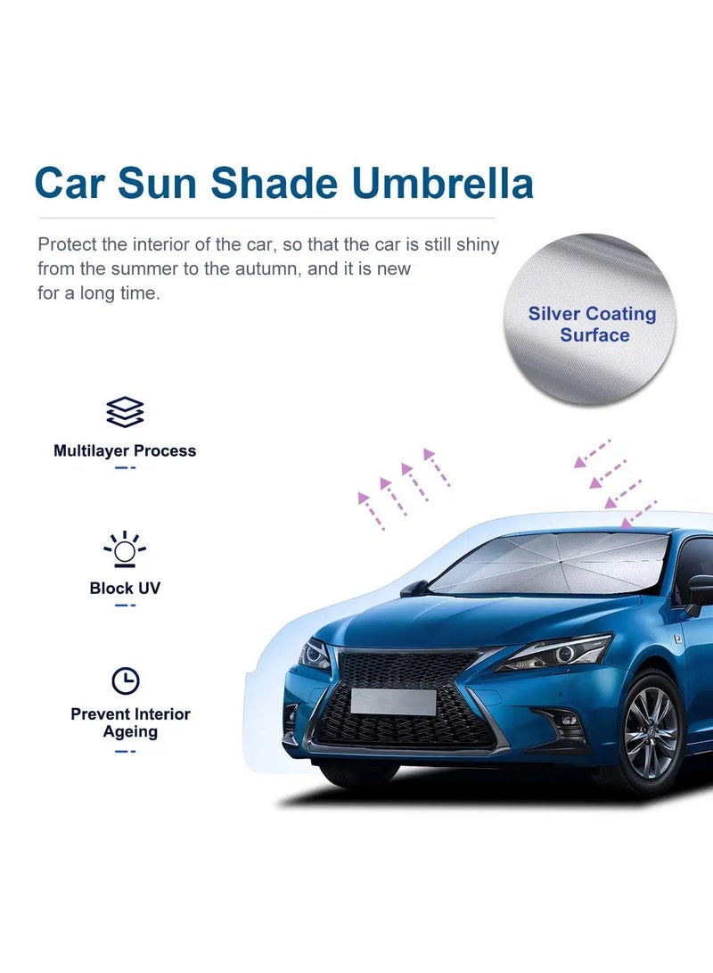AROAQ Car Front Window Sun Shade Windshield Protection Accessories 65X120cm - Image 2