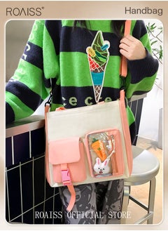 roaiss 4-Piece Set of Cute Backpack Women's Bag Lightweight Elementary School Students Girls Large Capacity Children's School Bag  - Image 5