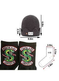 Jacknb Jacknb Jughead Jones Beanie Hat Riverdale Southside Serpents Socks Jugheads Hat(Brown/Black/Red/Gray)  - Image 4