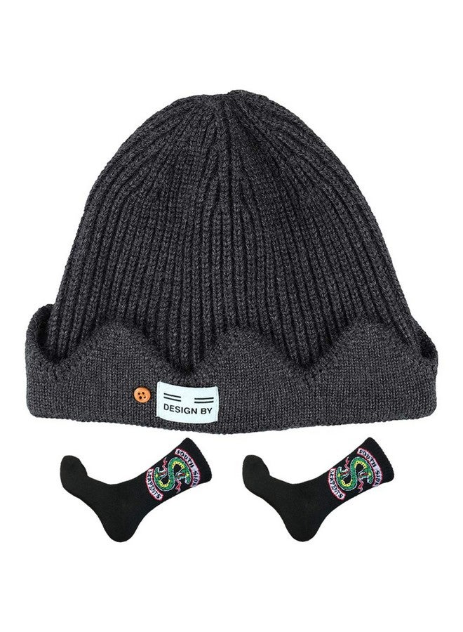 Jacknb Jacknb Jughead Jones Beanie Hat Riverdale Southside Serpents Socks Jugheads Hat(Brown/Black/Red/Gray)  - Image 1