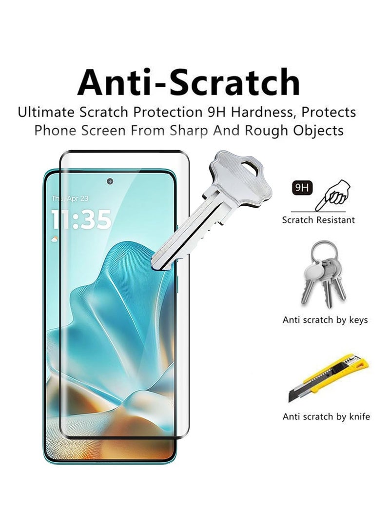 2 in 1 for Motorola Edge 60 Fusion 5G Tempered Glass Screen Protector&Camera Lens Film,9H HD Anti-Scratch Case Friendly  - Image 4