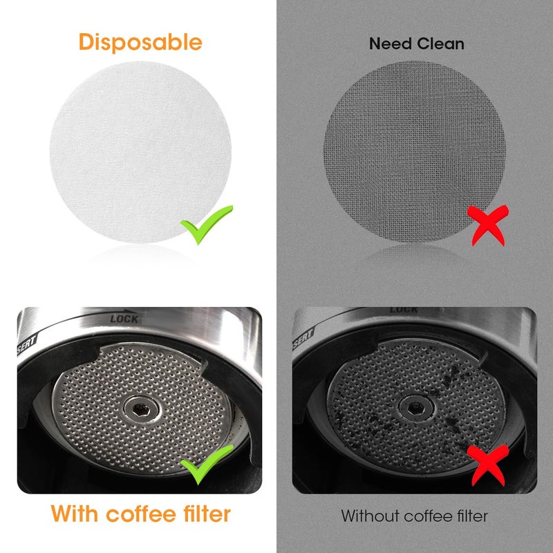 Aieve Espresso Paper Filter Compatible with Breville Barista Coffee Maker, 54 mm Portafilter Paper Filter Puck Screen Espresso Accessories (400 Pcs) - Image 4