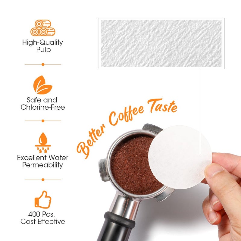 Aieve Espresso Paper Filter Compatible with Breville Barista Coffee Maker, 54 mm Portafilter Paper Filter Puck Screen Espresso Accessories (400 Pcs) - Image 3