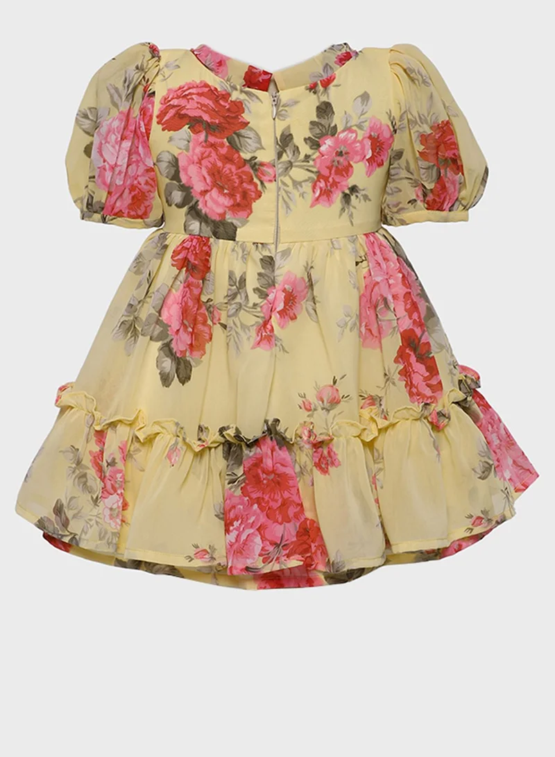 Many Frocks & Floral Chiffon Dress