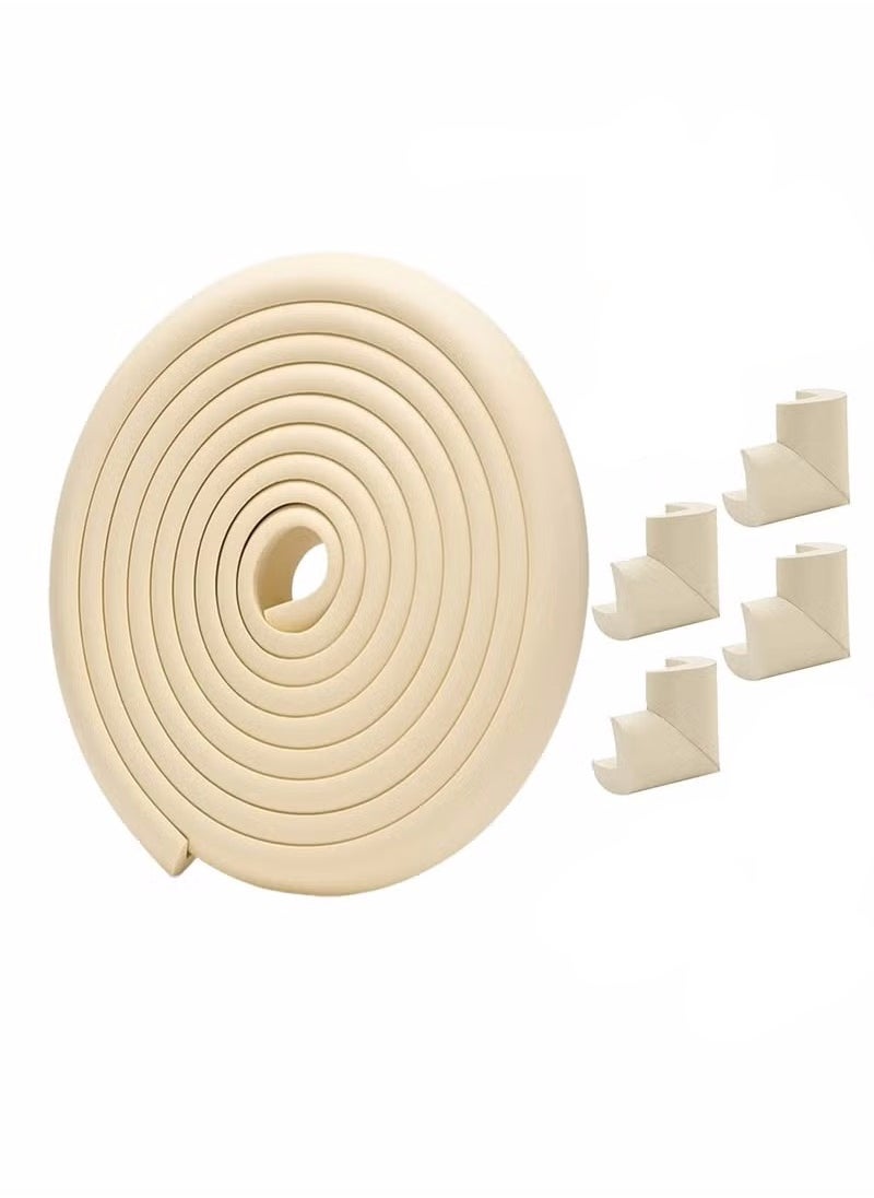 MIXDE Baby Proofing Edge and Corner Guard Protector Set For Furniture Or Tables, 4m Edges & 4 Foam Corners  - Image 1