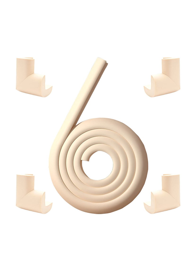 MIXDE Baby Proofing Edge and Corner Guard Protector Set For Furniture Or Tables, 4m Edges & 4 Foam Corners  - Image 2