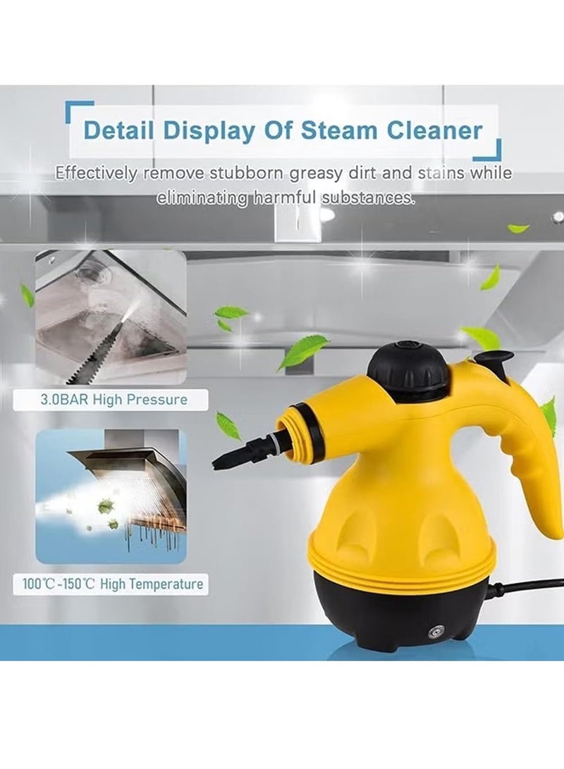 YJS High Pressure Steam Cleaner, Portable Handheld Steam Cleaner for Home Kitchen,1200W Multifunctional High Temperature Pressure Steam Cleaning Machine with 9 Pcs Accessories for Kitchen, Car, Window (A) - Image 2