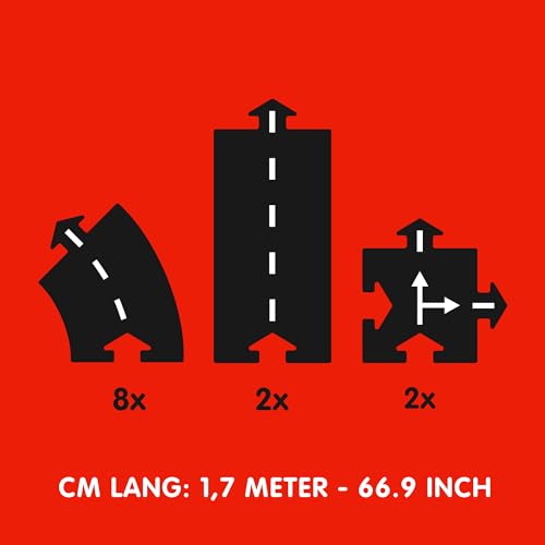 Waytoplay Ringroad, 12 Piece Circuit for Toy Cars - Flexible, Indestructible, and Waterproof - Modular Car Tracks - Made in The Netherlands - Image 5