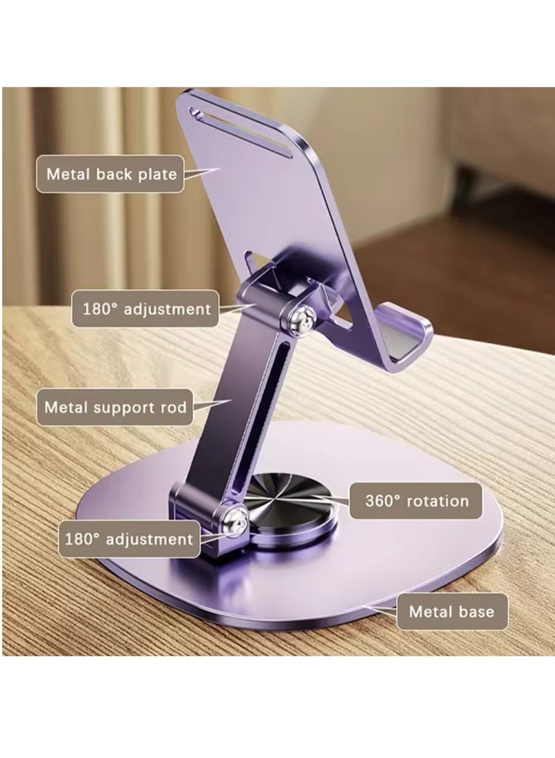 Beauenty 360° Rotation Mobile Phone Holder Desktop Tablet Holder Universal Table Cell Phone Stand（purple） - Image 2