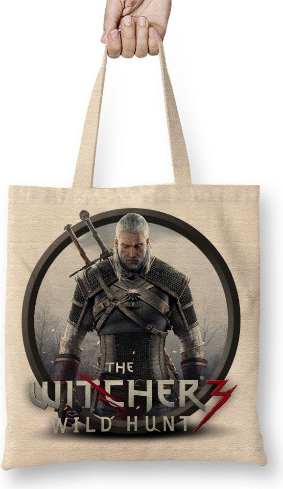 Print Shop Witcher 3 Geralt Wild Hunt Cloth Bag Long Handle
