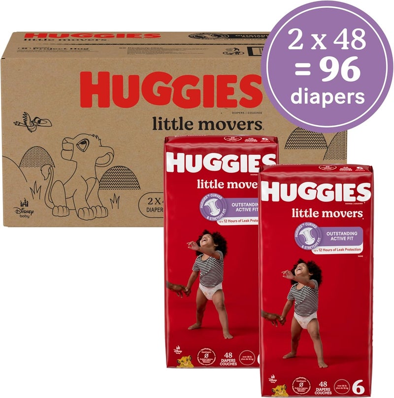 Huggies Little Movers Baby Diapers Size 6 (96 Count) - Image 2