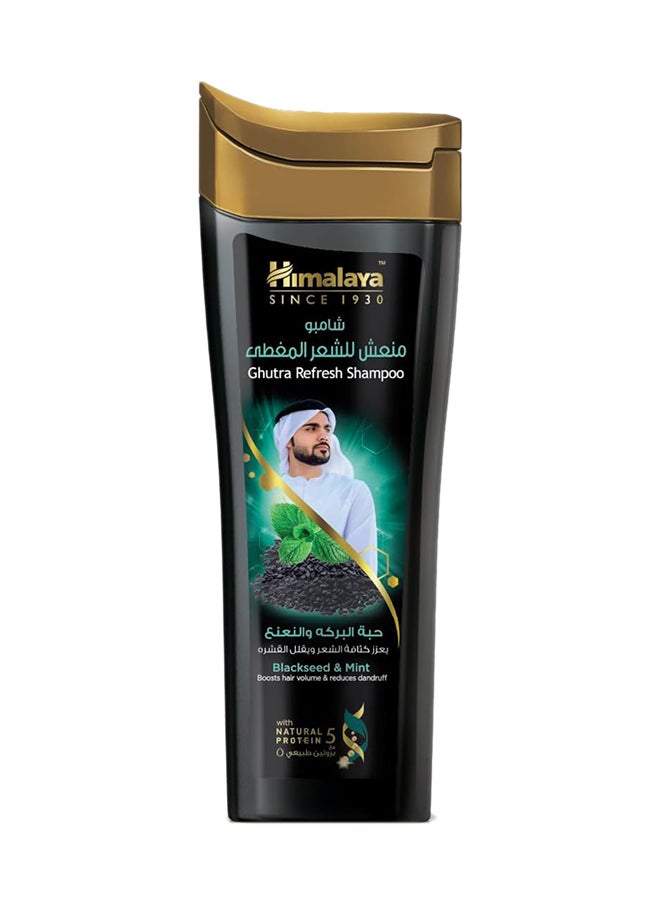 Himalaya Ghutra Refresh Shampoo With Blackseed And Mint Black/Golden 400ml  - Image 1