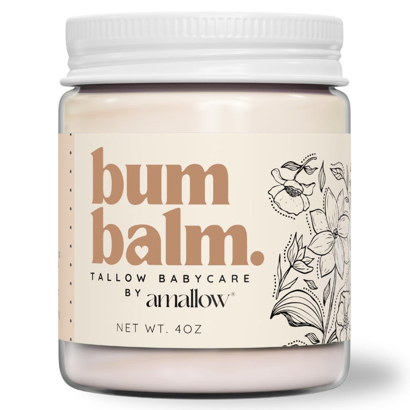 Amallow Baby Bum Balm - Diaper Area Cream for Sensitive, Rash-Prone Skin - Petroleum & Fragrance-Free - Gentle Moisturizing Balm - 4 oz - Image 1