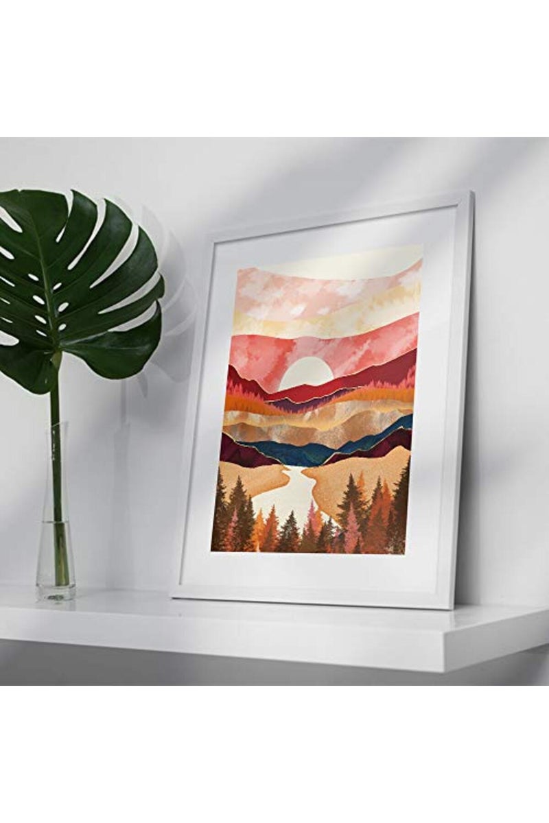 Yumknow Boho Mountain Wall Decor - Abstract Canvas Wall Art - Image 5