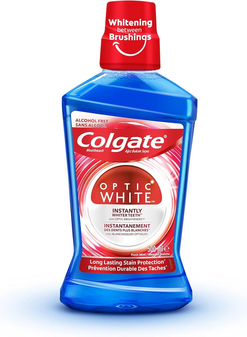 Colgate Optic White Whitening Mouthwash - 500 Ml