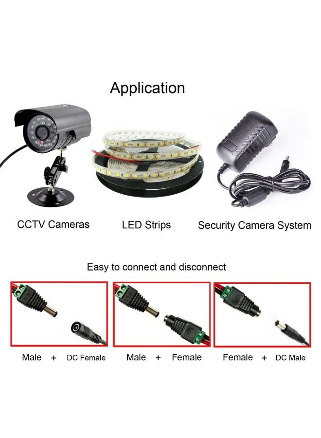 DAYKIT 10 Pairs 12V Male+Female 2.1x5.5MM DC Power Jack Plug Adapter Connector for CCTV Camera - Image 5