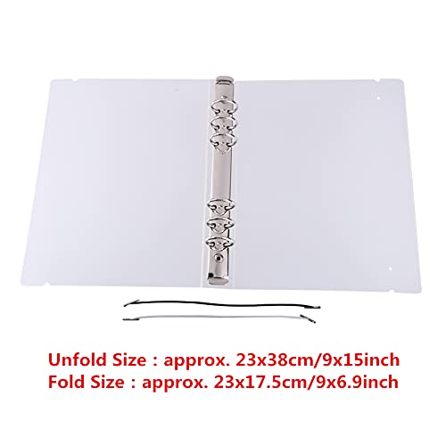 BAOFALI A5 6 Ring Binder Cover Clean Transparent Soft PVC for Refillable Notebook Shell withMatte surfaceforStamp & Die Storage - Image 4