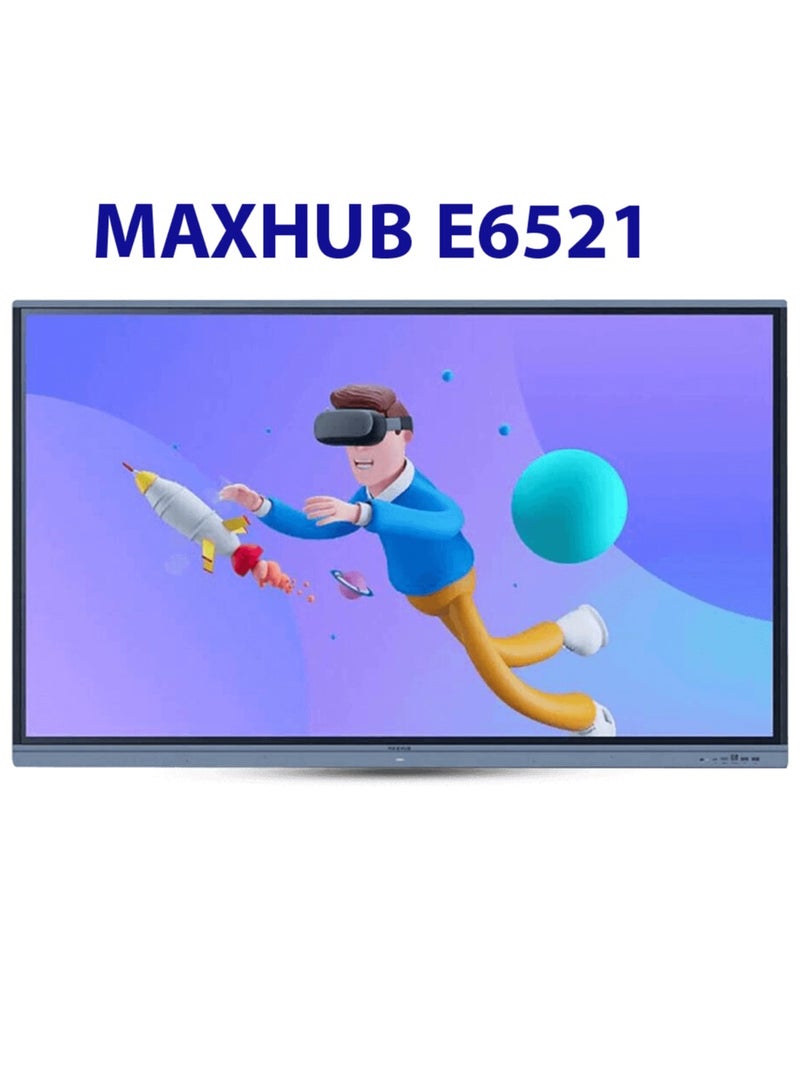 MAXHUB E6521 65" 4K Ultra HD Interactive Display for smart education and business use | Touchscreen 40 Point Multi Touch | 8GB RAM + 64GB Storage | Android 13 - Image 1