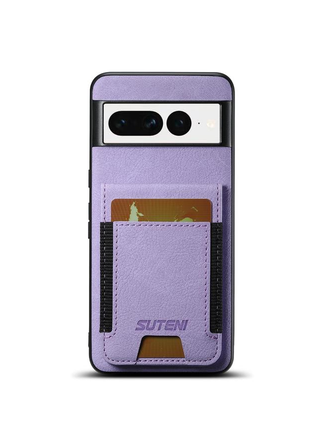 Suteni Case For Google Pixel 7 H03 Litchi Leather Card Bag Stand Back Phone Case - Image 1