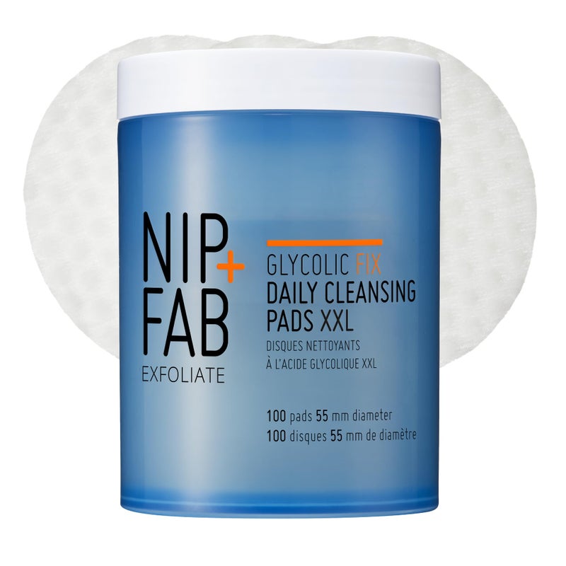 NIP+FAB Nip  Fab Glycolic Fix Daily Cleansing Pads XXL 100 Count  28 Glycolic Acid Exfoliating Face Wipes with Hyaluronic Acid  Resurfacing AHA Treatment for Daily Radiance - Image 3