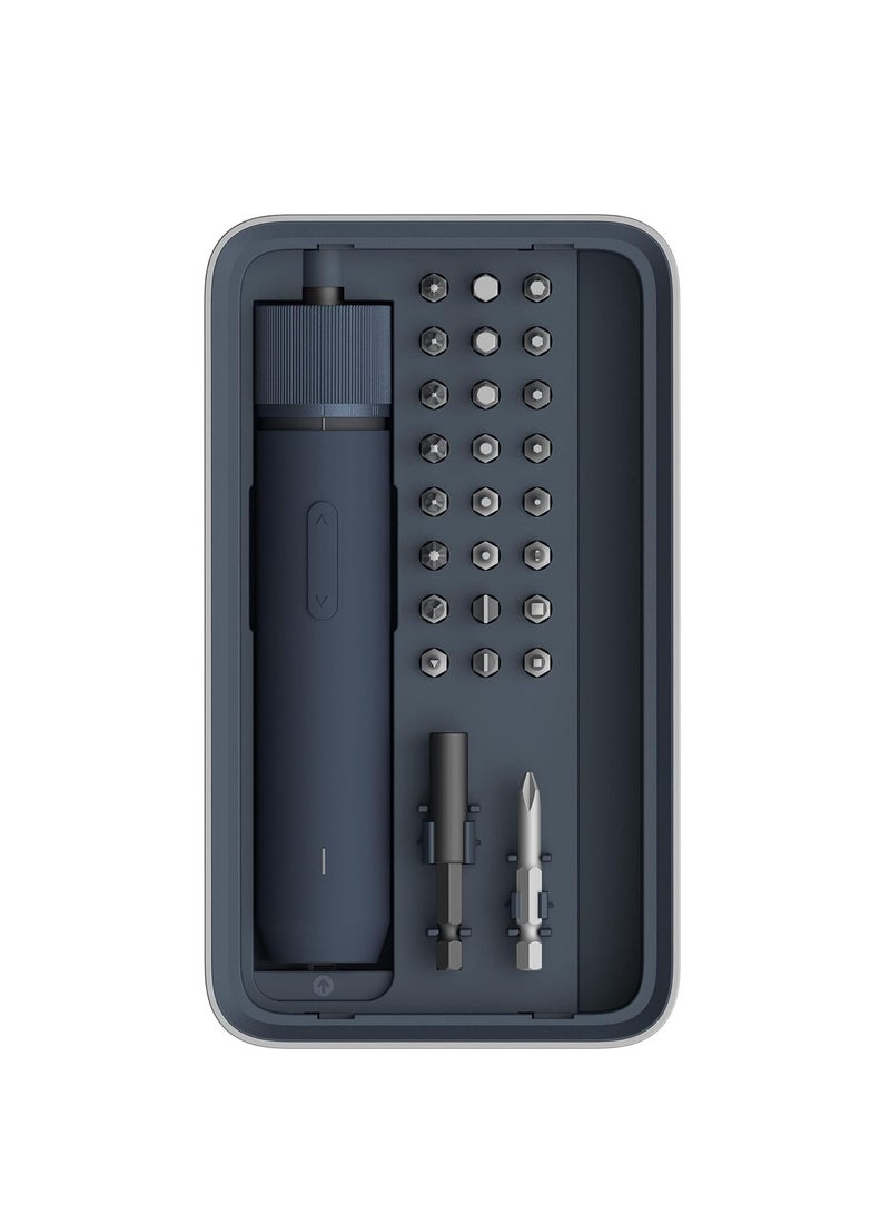 SYOSI Electric Screwdriver Kit 3.6V Cordless Screwdriver Set Upgraded Capacity Magnetic Case Lid Mechanical Knob 25 S2-Steel Bits Screwdriver Bit Sets Mini Screwdriver Set with Portable Case - Image 1