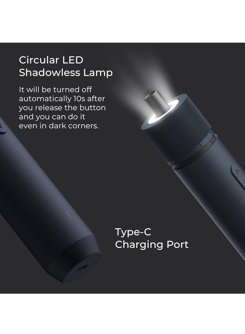 SYOSI Electric Screwdriver Kit 3.6V Cordless Screwdriver Set Upgraded Capacity Magnetic Case Lid Mechanical Knob 25 S2-Steel Bits Screwdriver Bit Sets Mini Screwdriver Set with Portable Case - Image 5