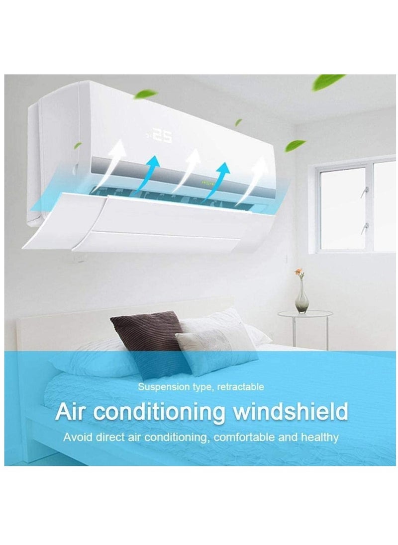 Arabest Retractable Air Conditioner Deflector, Split AC Air Conditioning Baffles, Adjustable Anti Direct Blowing Windshield Wing  - Image 3