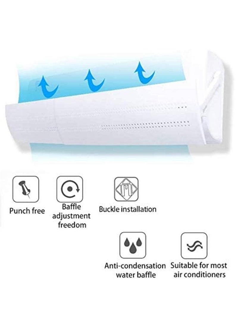 Arabest - Retractable Air Conditioner Deflector, Split AC Air Conditioning Baffles, Adjustable Anti Direct Blowing Windshield Wing - Image 1