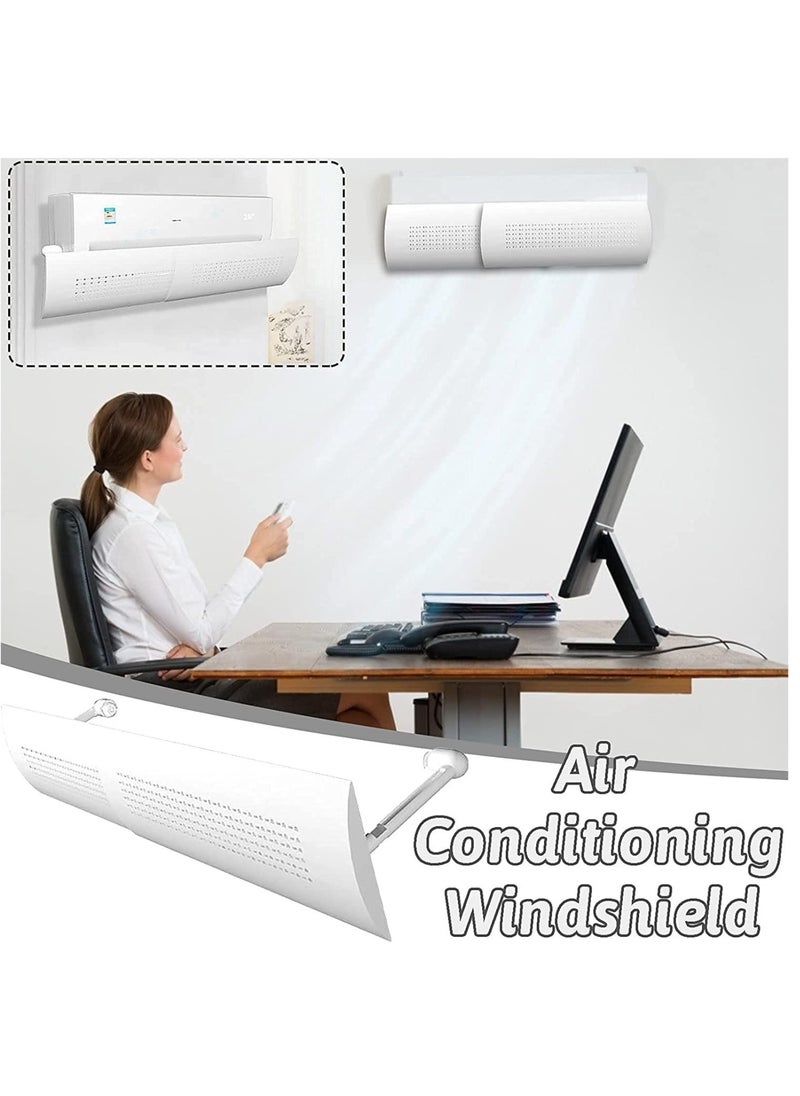 Arabest - Retractable Air Conditioner Deflector, Split AC Air Conditioning Baffles, Adjustable Anti Direct Blowing Windshield Wing - Image 1