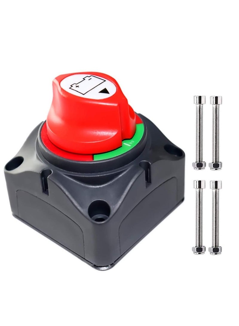 SOLARAE Battery Disconnect Switch Master, Master Isolator, 12V-48V Waterproof Power Isolator On-Off Kill 275Amps High Current for Car RV Marine Boat Truck ATV Vehicles (On/Off) - Image 1