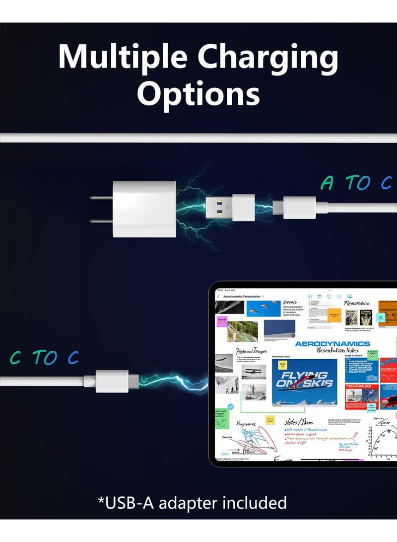 Pencil 1st Generation for iPad (2025-2018), Pencil USB C Fast Charging & 15H Battery, Tilt Sensitivity & Palm Rejection - iPencil for iPad A16 6-11, Air 3/4/5/M2/M3, Mini 5/6/7, Pro 11/12.9/M4 (White) - Image 2