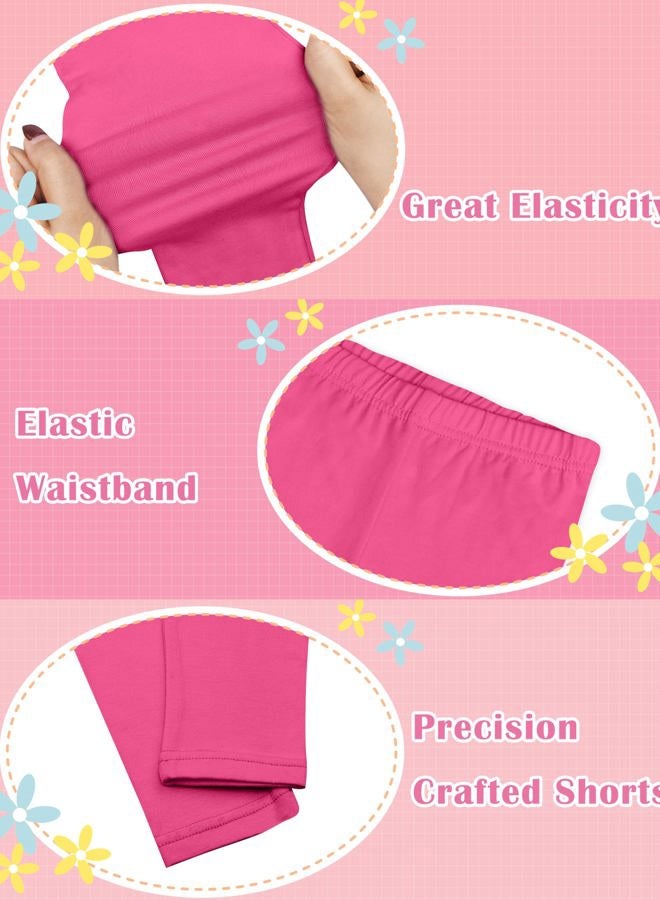 FEQO 5 Pack Toddler and Baby Girls Cotton Leggings Pants Full Length Basic Leggings Stretchy Legging Tight Pants, Black, White, Gray, Rose Red, Pink, 3T - Image 5