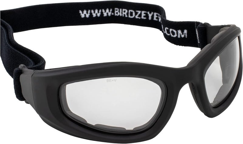 Birdz نظارات بيردز آي وير سوار للسلامة للدراجات النارية - إطار أسود مع عدسات متحولة - Image 4