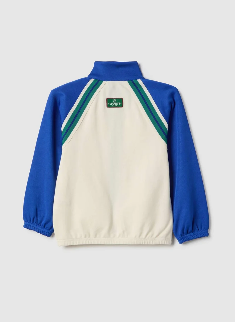 او في اس سويت شيرت بسحاب للأطفال من مزيج القطن متعدد الألوان من