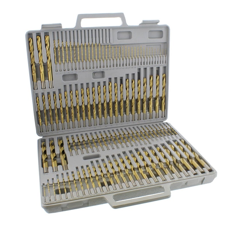 ABN Titanium Drill Bits Set Twist Drill Bit for Metal Drill Bits SAE Standard 11612 Inch AZ 160 Sizes 115Piece