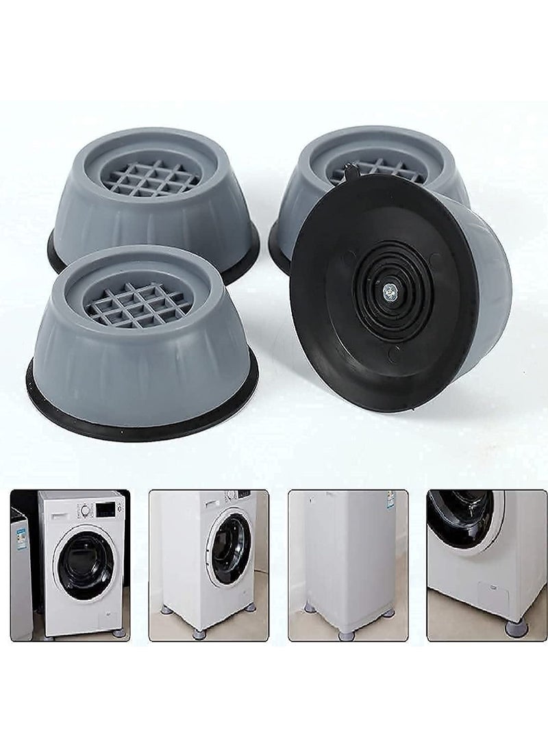 Zerfa وسادات Zerfa® المضادة للاهتزاز للغسالة مع كوب شفط، ووسادات دعم الغسالة والمجفف للثلاجة، ووسادات تسوية مضادة للمشي، وممتص للصدمات وإلغاء الضوضاء، وقاعدة رفع الأثاث (4 قطع، حجم كبير) - Image 2