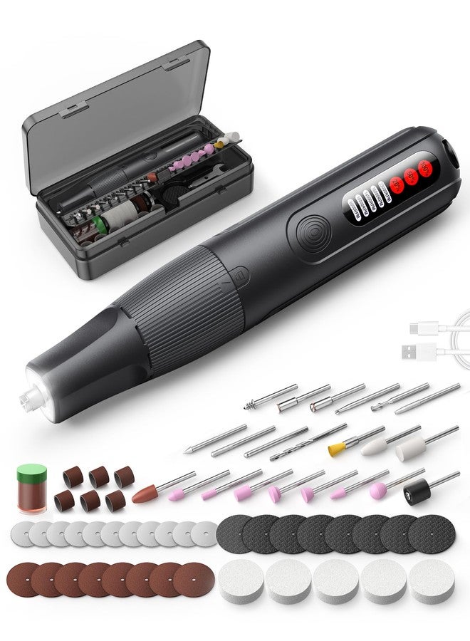 ZoCCee Cordless Rotary Tool, 8V Multi Tool with Auto-Lock Chuck & 5 Speed, 23,000RPM Rechargeable Engraver Kit with Storage Case, for Sanding, Polishing, Drilling, Carving, DIY Crafts - Image 1