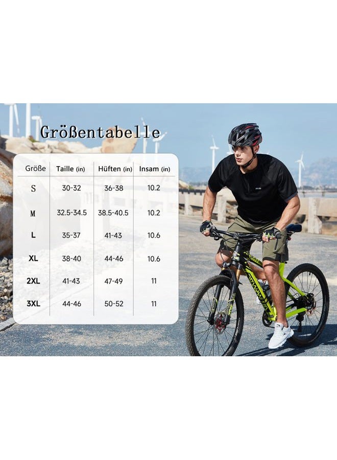 VAYAGER Men's Mountain Bike Shorts 3D Padded Bicycle MTB Shorts Loose-fit Lightweight MTB Cycling Shorts - Image 2