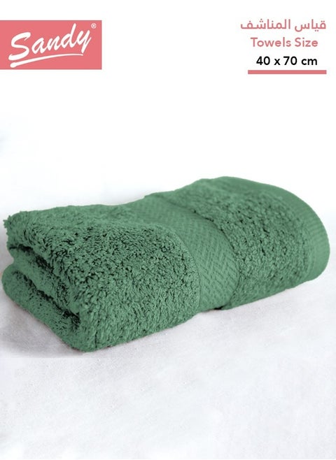 Sandy 100% Cotton Luxury Bath Towel for Face, Ideal for Daily Use, Quick Dry, High Absorbent and Super Soft 70x40 cm, Olive