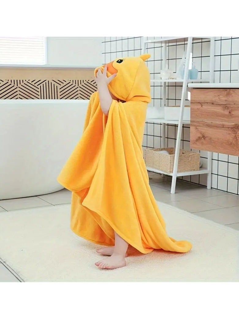 Gonice Soft Hooded Bath Towel, Absorbent Cartoon Duck Pattern Bathrobe  - Image 5
