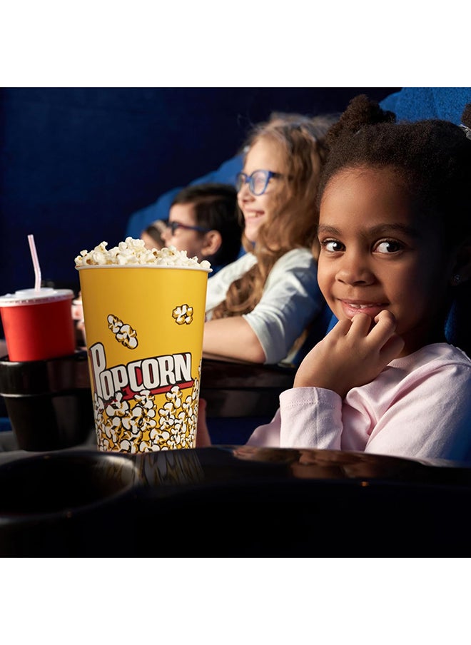 Home Pro Retro Style Plastic Popcorn Cup For Movie Night Popcorn Bucket Movie Popcorn Containers Perfect For Carnival Circus Party (Yellow - 4L)  - Image 5