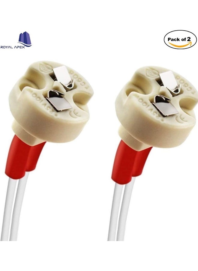 Royal Apex Royal Apex CE, VDE Certified G4 MR16 Bi-Pin Base, Ceramic Body Universal Lamp holder for Halogen Incandescent Led Lamps (Pack of 2)  - Image 2