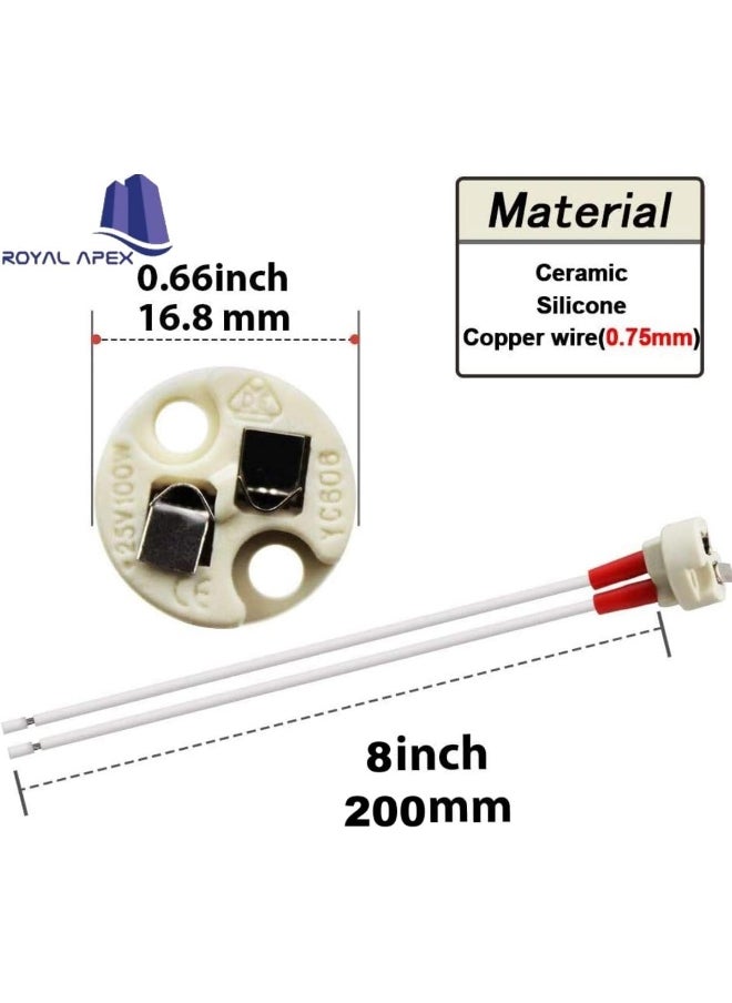 Royal Apex Royal Apex CE, VDE Certified G4 MR16 Bi-Pin Base, Ceramic Body Universal Lamp holder for Halogen Incandescent Led Lamps (Pack of 2)  - Image 3