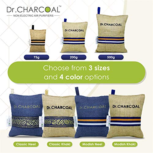 Dr. CHARCOAL Car Air Purifier for Cars, Activated Charcoal, Non-electric - 200g Modish Khaki - 200g Modish Khaki - Image 4