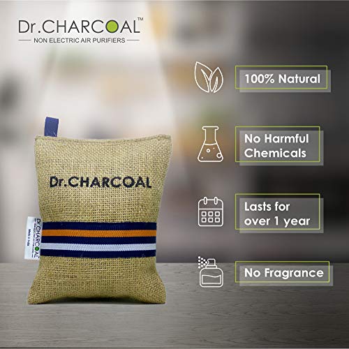Dr. CHARCOAL Car Air Purifier for Cars, Activated Charcoal, Non-electric - 200g Modish Khaki - 200g Modish Khaki - Image 2