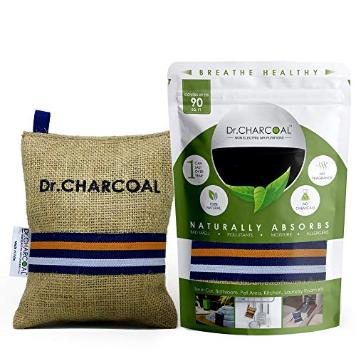 Dr. CHARCOAL Car Air Purifier for Cars, Activated Charcoal, Non-electric - 200g Modish Khaki - 200g Modish Khaki - Image 1