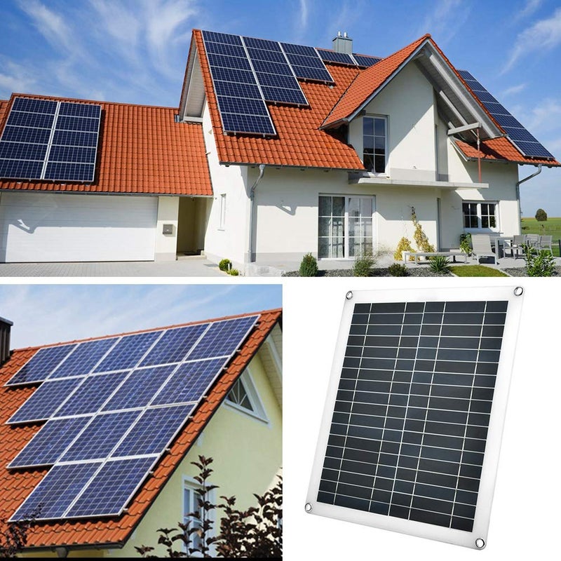 comfrt 25W Flexible Solar Panel,New Waterproof Flexible Polycrystalline Solar Panel Charger Outdoor para barcos, autocaravanas, caravanas y sistemas de desagüe - Image 3