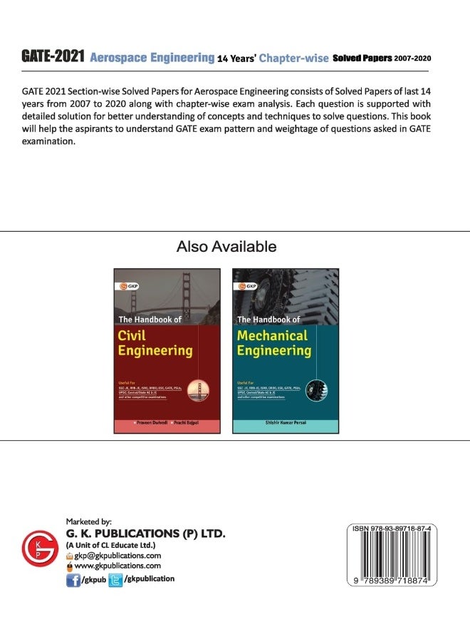GATE 2021 - Aerospace Engineering - 14 Years' Section-wise Solved Paper 2007-20  - Image 2